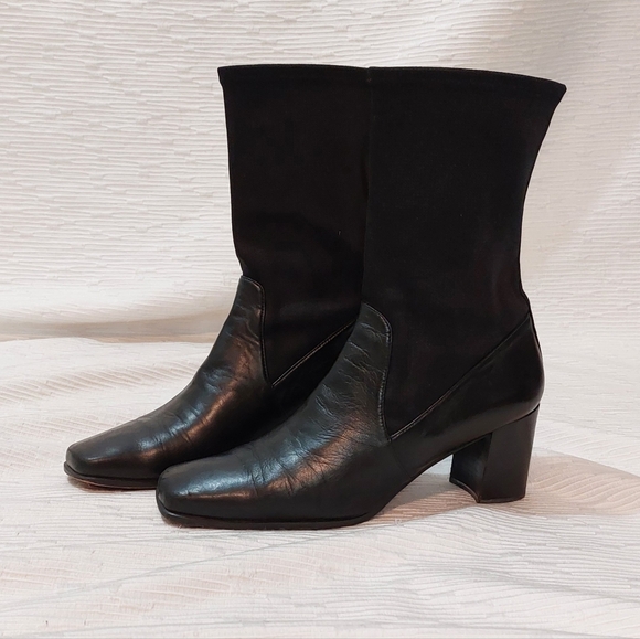 Stuart Weitzman Shoes - Stuart Weitzman Black Mid-Calf Block Heel Boots